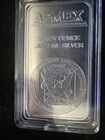 APMEX 1 Oz Silver Bar .999 Fine - Encased In Plastic Holder