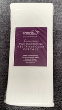 LINENS LIMITED 3/4-small double BOX PLEAT FITTED VALANCE SHEET cream 180 TC bnip