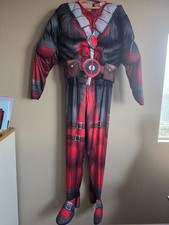 Marvel Deadpool Muscle Suit Costume 5 Piece XL Cosplay Halloween Comic Outfit