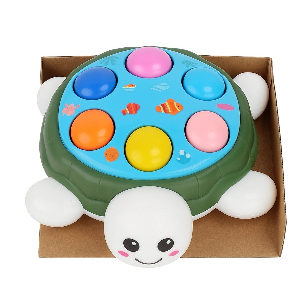 Pop-Up Turtle Baby Toy Whack-A-Mole Style Toddler Game Developmental New Box