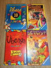 4 Spiele ab 5/6 J: Phase 10 Junior, Schokohexe, Ubongo Junior, Wo war's?