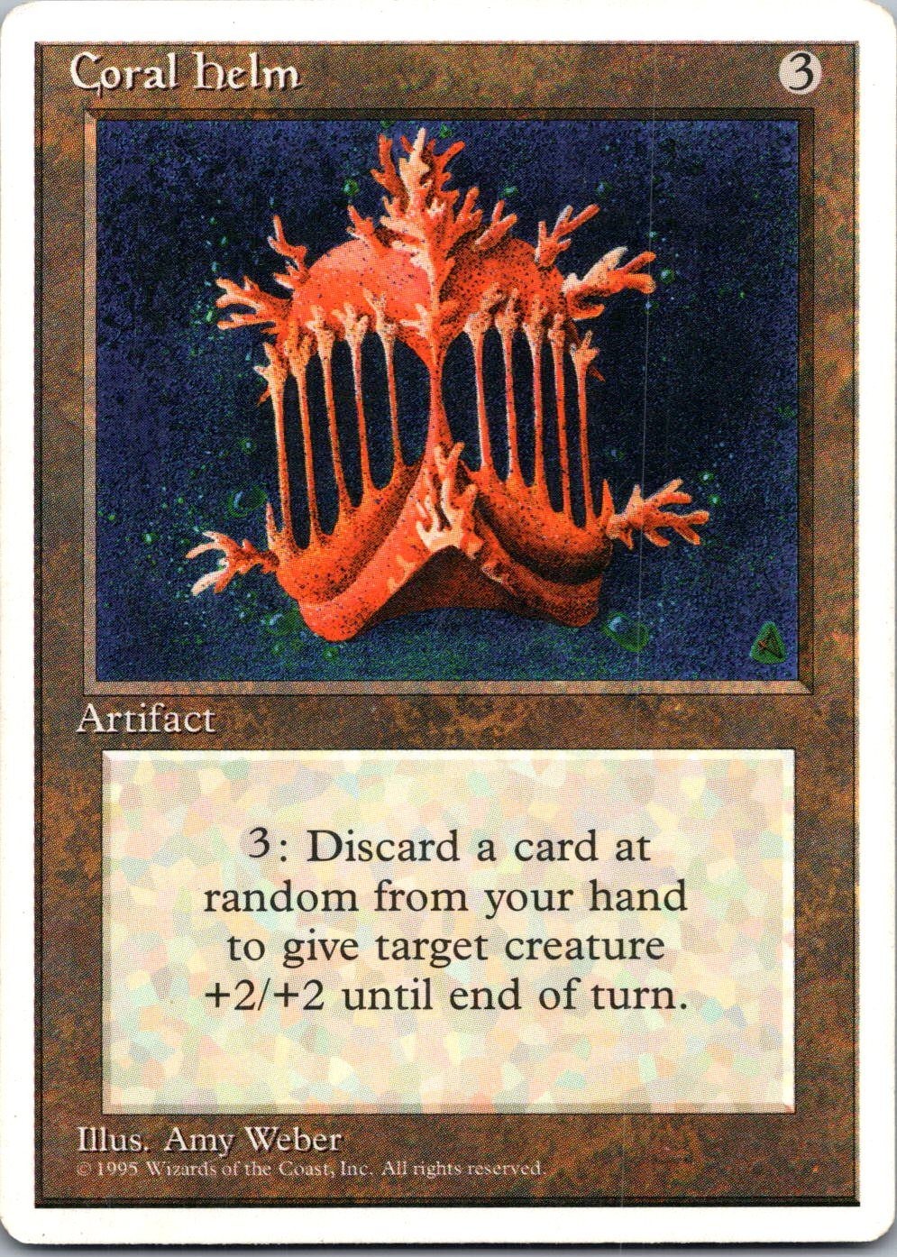 Magic Coral Helm Fourth Edition 310 Moderately Played
