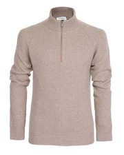 NWT TRUSSARDI COLLECTION SWEATER 4-ply fisherman ribs wool luxury Italy M