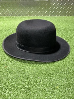 Chapeau de gentleman noir, ovale, type chapeau haut de