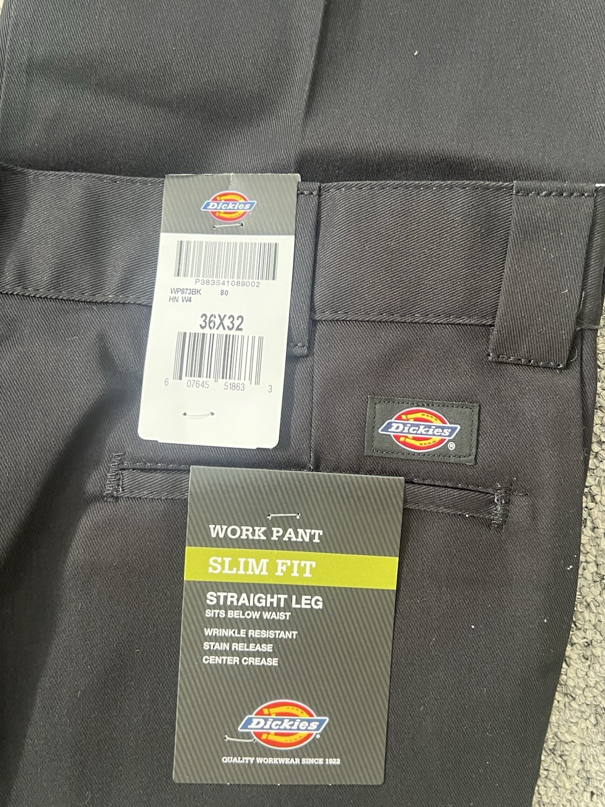 Dickies Men's Work Pants Slim Fit, Straight Leg, W36/L32 image 7