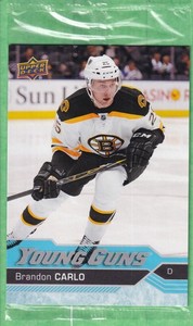 2016-17 Upper Deck Jumbo Young Guns #482 Brandon Carlo Boston Bruins