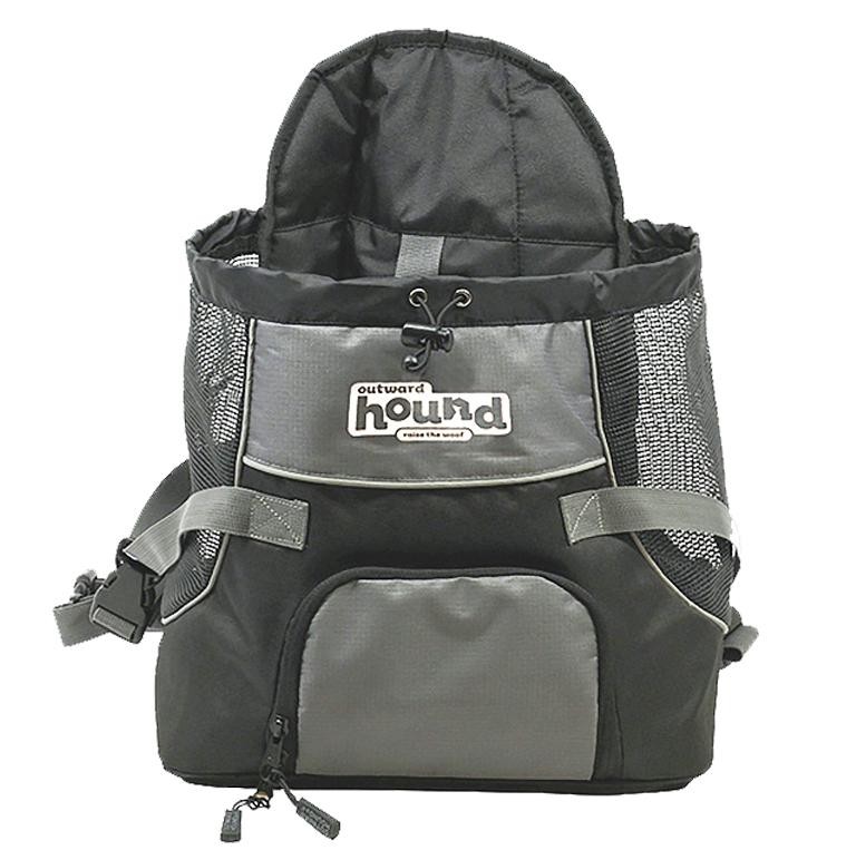 Outward Hound Dog Pet Front Carrier Bag Backpack Travel PoochPouch - Medium Grey