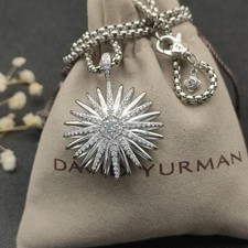 David Yurman 925 Sterling Silver Pavé Diamon...