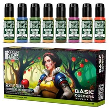 Paint Set - Basic - Airbrush Brush acrylic 17ml basic colors tones