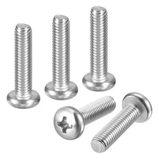 M5-0.8x20 Pan Head Machine Screws - 50pcs - 304 Stainless Steel -Silver