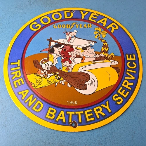 Vintage Tires Sign - Porcelain Gas Service Tires Advertising Sign