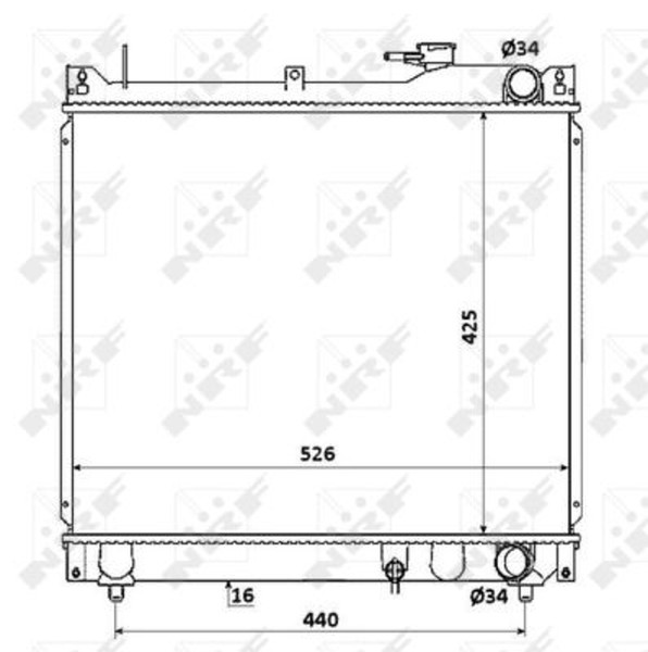 Nrf MotorküHler WasserküHler 53913 FüR Ft Ht Suzuki Vitara G16B Aluminium Swift-image