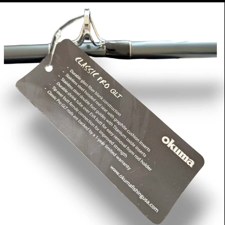 Троллинговое удилище Okuma Classic Pro GLT CPCL862M 8 футов 6 дюймов среднее 12–27 фунтов 2 штуки НОВОЕ - Изображение 4 из 4