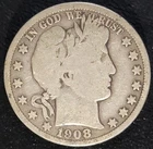1908 D Denver Mint Barber Half Dollar