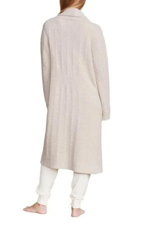 Barefoot Dreams CozyChic Lite Rib-Knit Open Front Chenile Duster Cardigan New M - Image 3 of 4