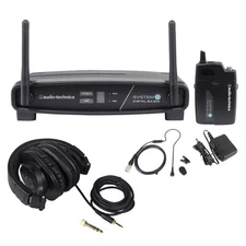 New! Audio Technica ATW-1101/H92 Wireless Headset Microphone System + Headphones