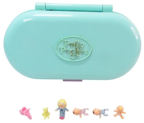 Polly Pocket Vintage 1992 Babysitting Stamper Bluebird Toys COMPLETE