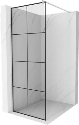 Mexen Kioto Duschwand 70x200 cm, 8 mm, Chrom, Transparent/Schwarz Design