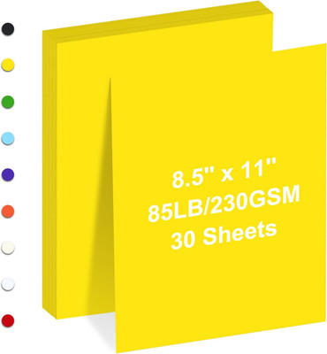 Cardstock 8.5'' x 11 '',Cardstock Paper 85 lb/230 gsm,Yellow Card Stock for Printe