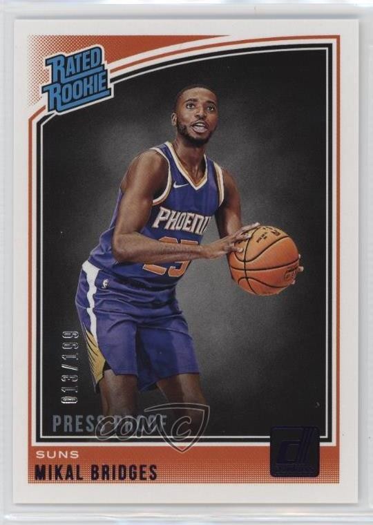2018 Donruss Rated Rookies Press Proof Purple /199 Mikal Bridges Rookie RC 0d22