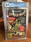 Amazing Spider-man 9 CGC 2.5 1st Appearance Of Electro!! Comic Book