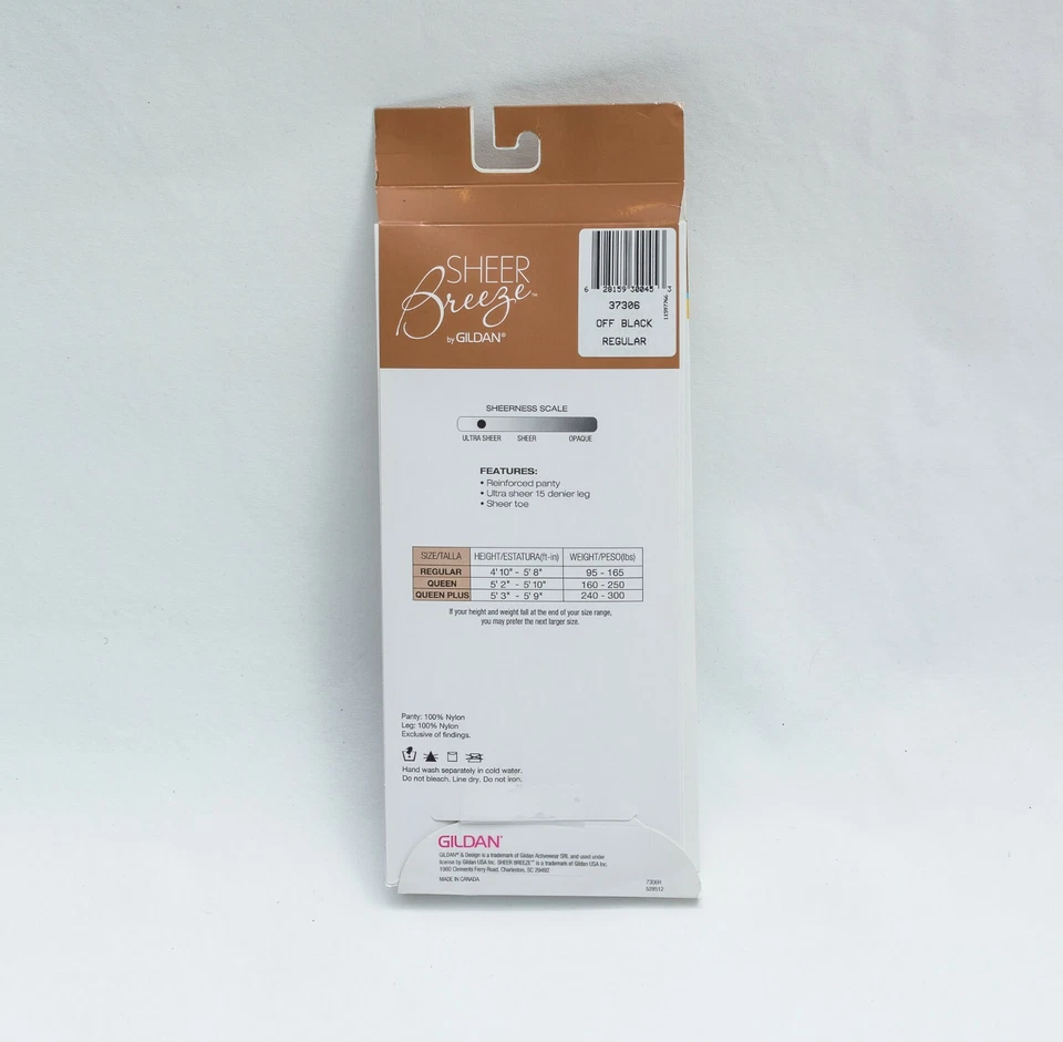 Faixa Sheer Breeze By Gildan nylon ultra transparente tamanho cintura regular alto conforto  - Imagem 2 de 2