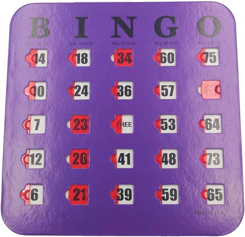 Yuanhe Shutter Slide Bingo Cards - 5 Pack Multi Color Extra Thick Stitched, Easy - 第 4/12 張圖片