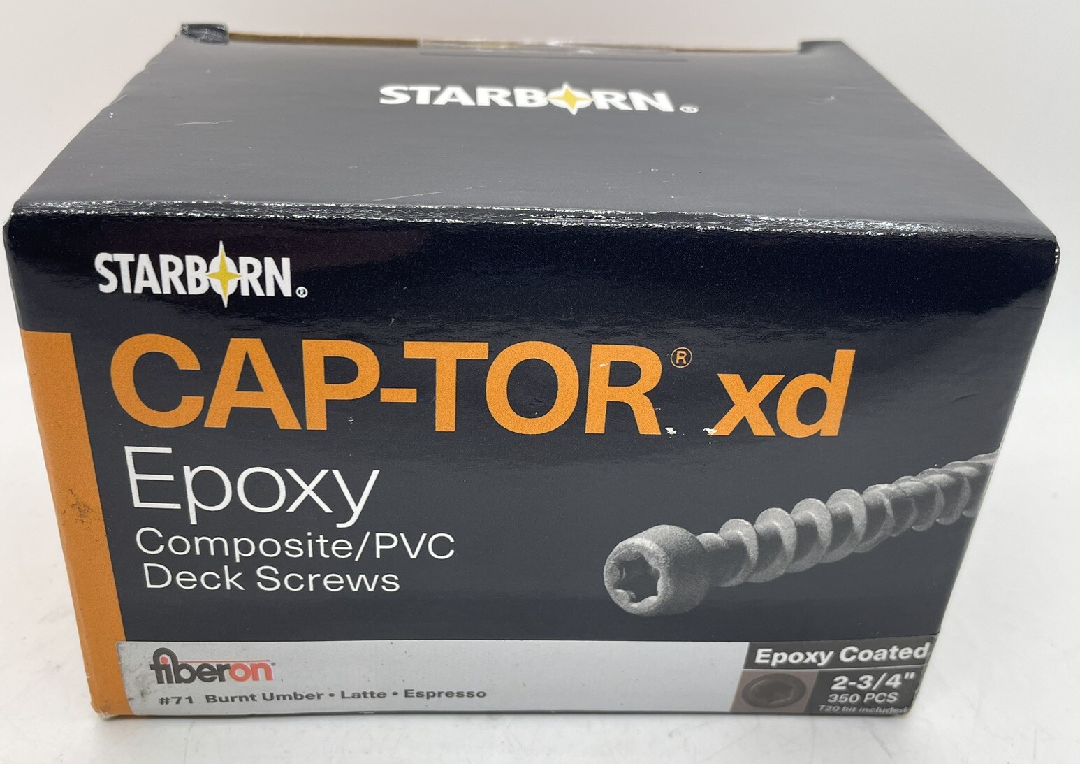 STARBORN CAPTOR xd Epoxy Deck Screws 23/4" Fiberon 71 Espresso 350 pcs *NEW* eBay