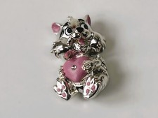 ORSETTO IN LAMINATO ARGENTO  CON CALAMITA  VINTAGE ANNI 70