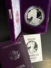 1990-S Proof American Silver Eagle with Original Box & COA OGP