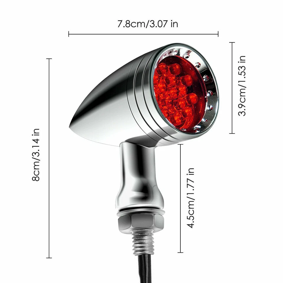 Luz trasera roja intermitente freno motocicleta para Harley Davidson Softail Springer Foto 3 de 4