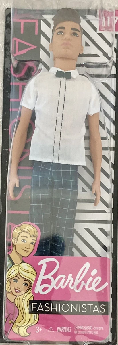NEW 2018 Mattel Barbie Fashionistas Ken Doll 117 White Shirt Plaid Pants