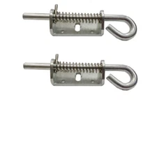7" Sliding Spring Latch Loaded Barrel Trailer Gate Pin 7/16 Pin Zinc 2 PACK