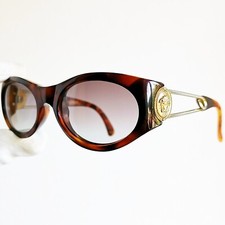 occhiali da sole VERSACE 429 sunglasses vintage brown gold safety pin medusa 90s