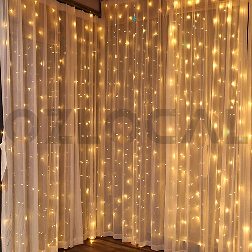 300/600 Led Curtain Fairy Lights Wedding Indoor Outdoor Christmas Garden Party - Picture 4 of 23