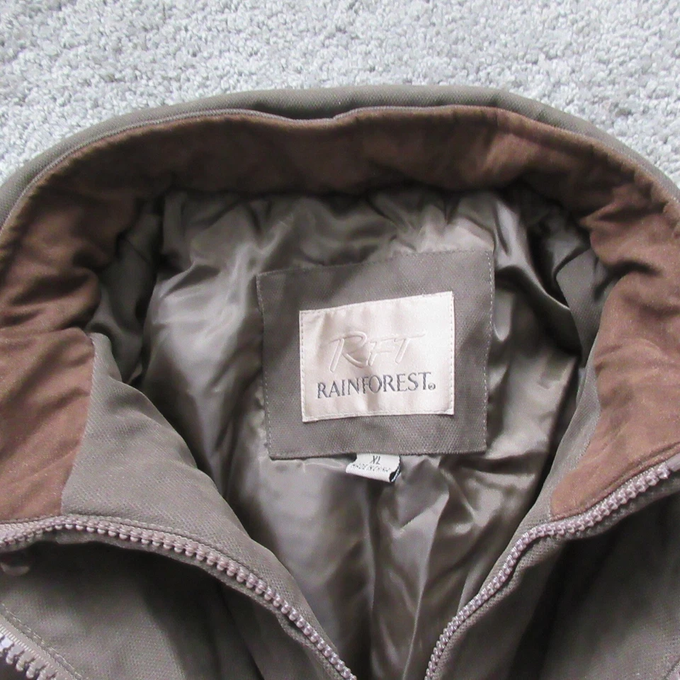 NWT MEN RFT RAINFOREST LINED BROWN CANVAS XL X-LARGE JACKET HEAVYWEIGHT WARM - Image 2 of 4