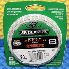SpiderWire Stealth Smooth Braid 20LB 125YD SCSM20G-125 Moss Green