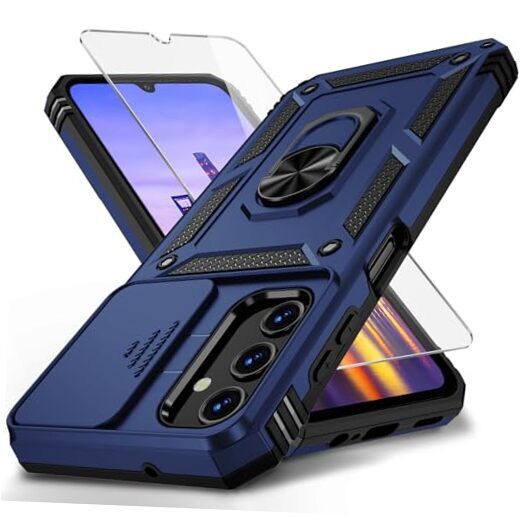 for Samsung Galaxy A15 5G Case Navy Blue / Slide Camera 2nd gen. Military Grade