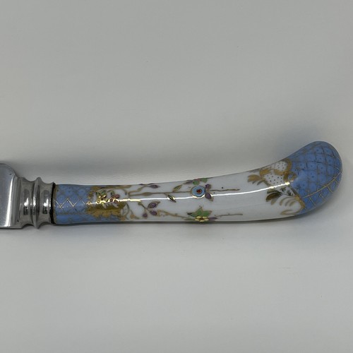 Vintage A.E. Lewis & Co Carving Knife Porcelain Handle Stainless Steel Sheffield - Picture 3 of 14