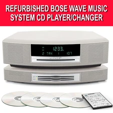 Refurbished Bose Wave Music System with Multi-CD Changer AWRCC2 Platinum White