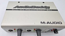 M-Audio Audio Buddy Dual Mic Preamp/Direct Box no power supply cord guitar