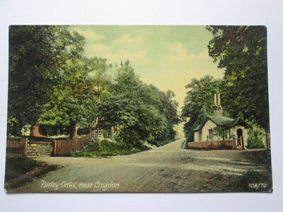 Purley Oaks in der Nähe von Croydon South London Vintage Postkarte C10