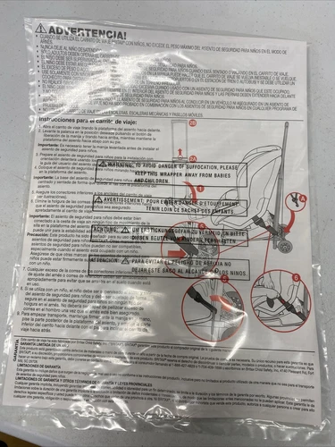 Britax Car Seat Convertible Travel Cart Black Adjustable Handle S840500 - Picture 14 of 17