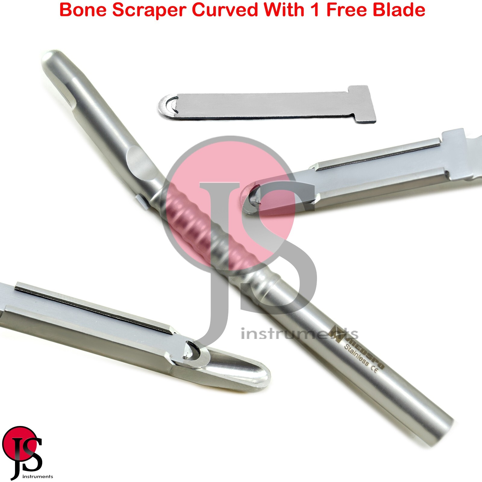 Surgical Implant Instruments Bone Graft Syringe Scraper Periosteal Elevator 5PCS