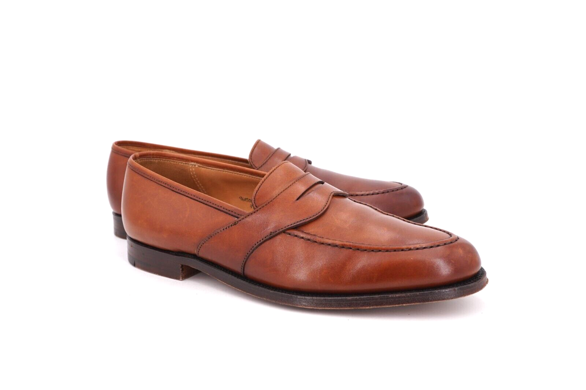 $650 | CROCKETT & JONES x BB 8.5 D UK 7.5 E PENNY LOAFER BROWN 