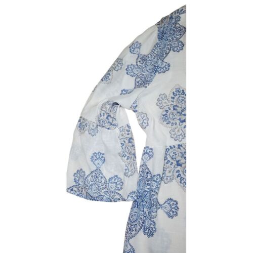 Unique Spectrum Size 3x 3/4 Bell Sleeve Floral Nautical Beach Event Travel Boho - Picture 4 of 7