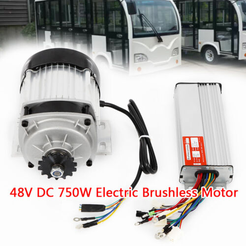 750W 48V DC Brushless/Brush Electric Motor Kit for Scooter/Go Kart/Reduction ATV