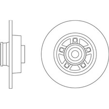 Image of 2x Brake Discs Solid For Opel Vivaro 1.9 Di Apec Blue Rear 4408276 4411910