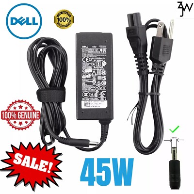 Dell 4.5 mm barrel 45W P/N: 0KXTTW LA45NM1 AC Adapter Charger Power Cord