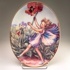 Royal Worcester Flower Fairies Porcelain Plate Cicley Mary Baker The Pansy Fairy